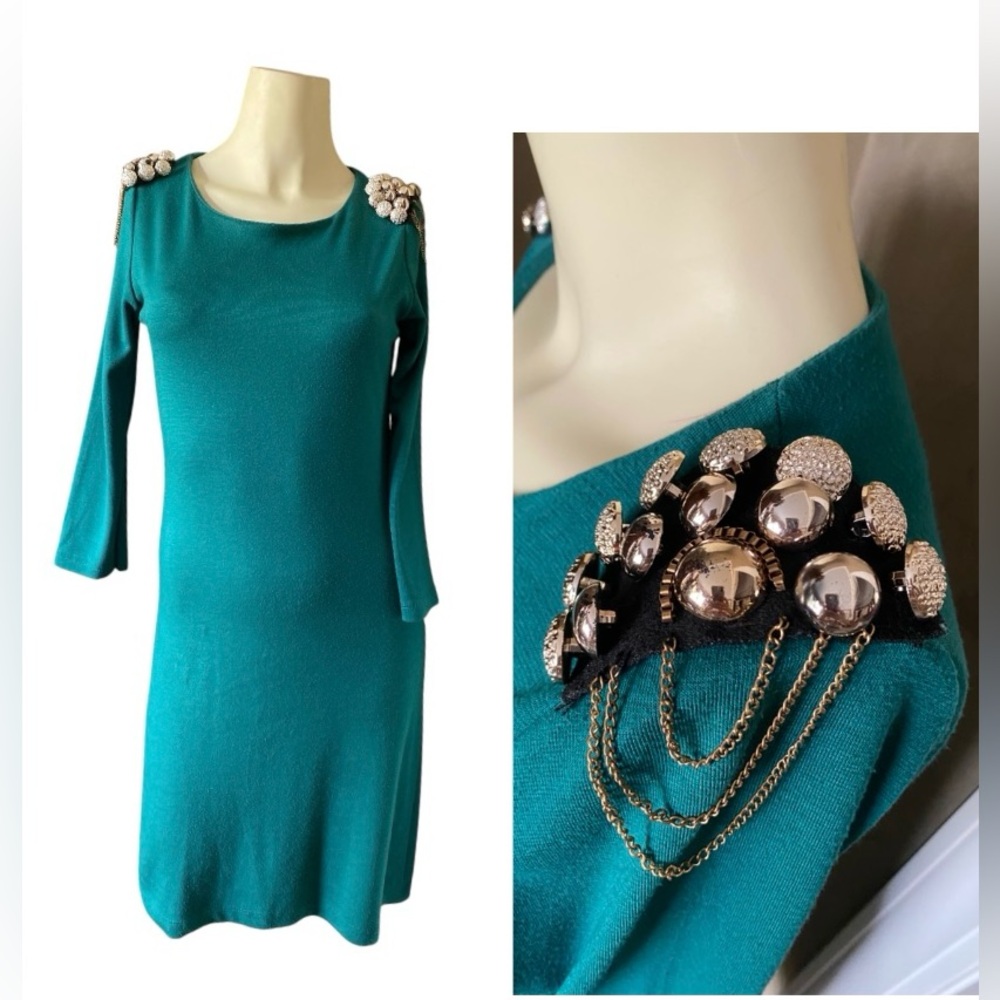 Busem Dress in Aqua Blue/ Teal color Women’s size Small